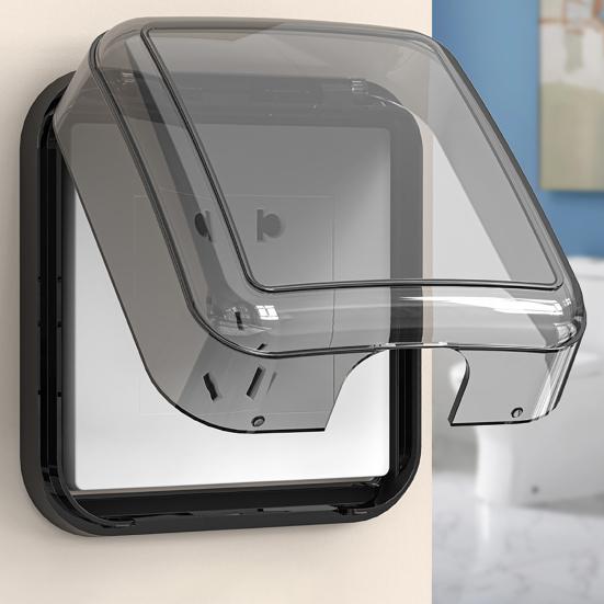 Wall Switch Cover Box Self-Adhesive Wall Mounted Waterproof Clear Wall Light Socket Doorbell Cover Guard Bathroom Accessories