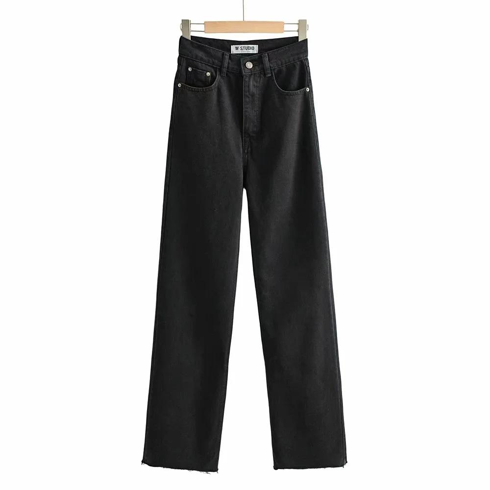 Kundalik Moda To'g'ri Kesimli Ayollar Jinsi Jinsilari Denim Pastki Harajuku Boyfriend Uzun Yuqori Bel Keng Jinsi Jinsilar Kuzgi Shimlar