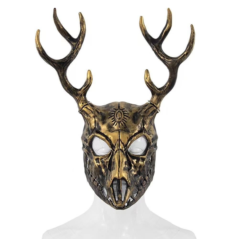 Halloween Sheep Bone Antler Detachable Mask Stranger Character Prop cosplay Party and Ball Accessories