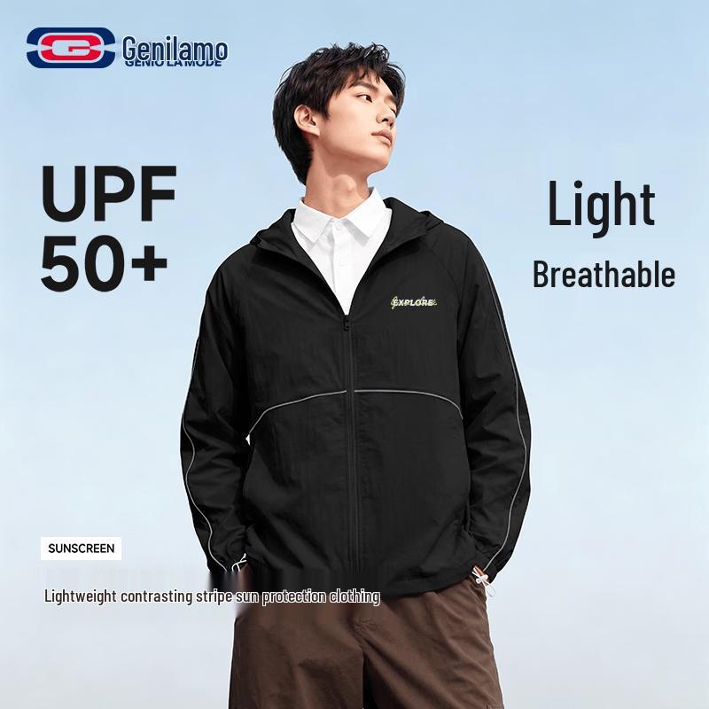 GENIOLAMODE Men s Lightweight UPF50+ Sun Protection Hoodie XL
