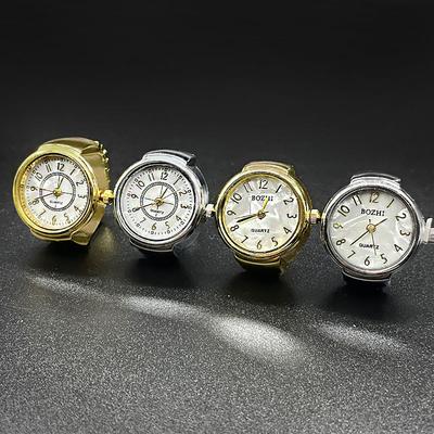 Ring Watch Fashion Square Ring Shape Watch Personality Creative Retro Style Ring Electronic Watch