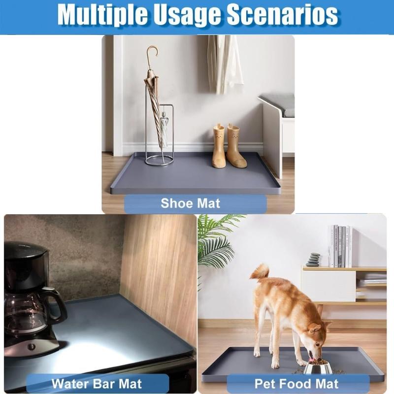 Covoraș de Uscare Vase din Silicon Antiderapant Ușor de Curățat Covoraș pentru Chiuvetă Mare Rezistent la Căldură Covoraș pentru Scurgător de Vase pentru Bucătărie Mașină de Spălat Vase