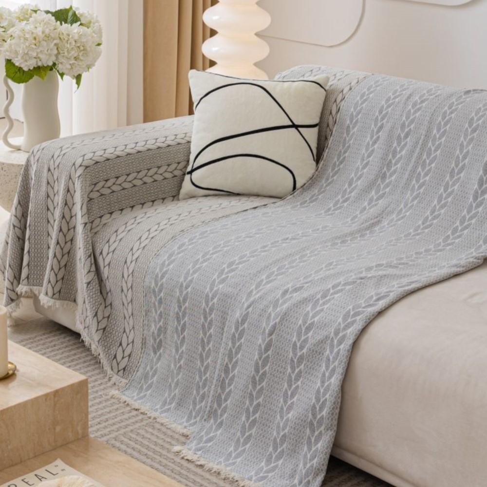 Sofa Cushion Cover Double Side Couch Cover Chenille Wheatear Pattern Sofa Slipcover housse canapé 3 places inclinable