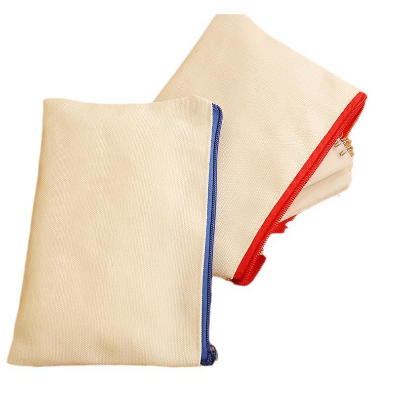 DIY Hand-Painted Zipper Pouch - Customizable Logo Cosmetic & Pen Storage Bag