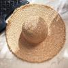 Big Brim Raw Edge Raffia in Stock Straw Seaside Beach Vacation Female Protection Sun Hat