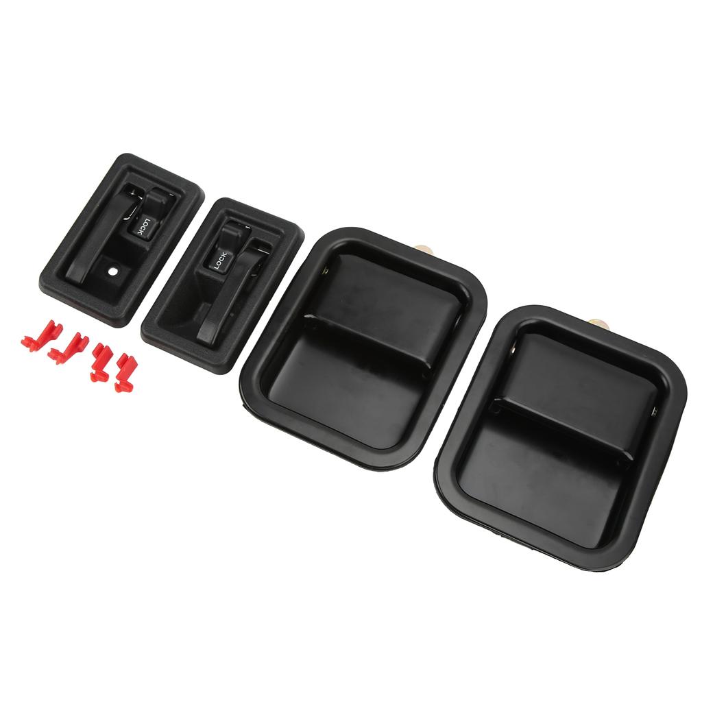 Außen Innen Tür Griffe Set Vorne Links Rechts 55176476AC Ersatz für Jeep Wrangler YJ