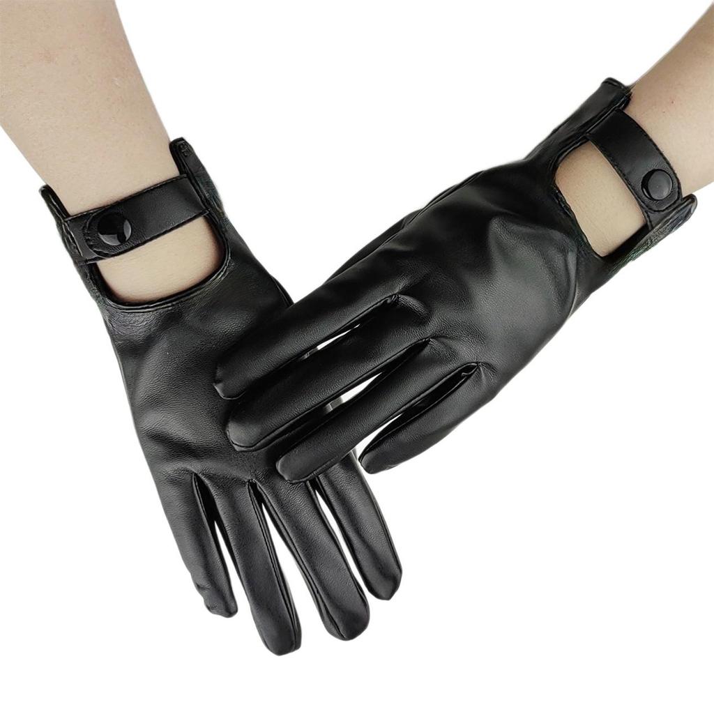 Ventilated Full Finger Gloves Punk Fashion Accents Soft Inner Lining Outdoor Motorcycle Use