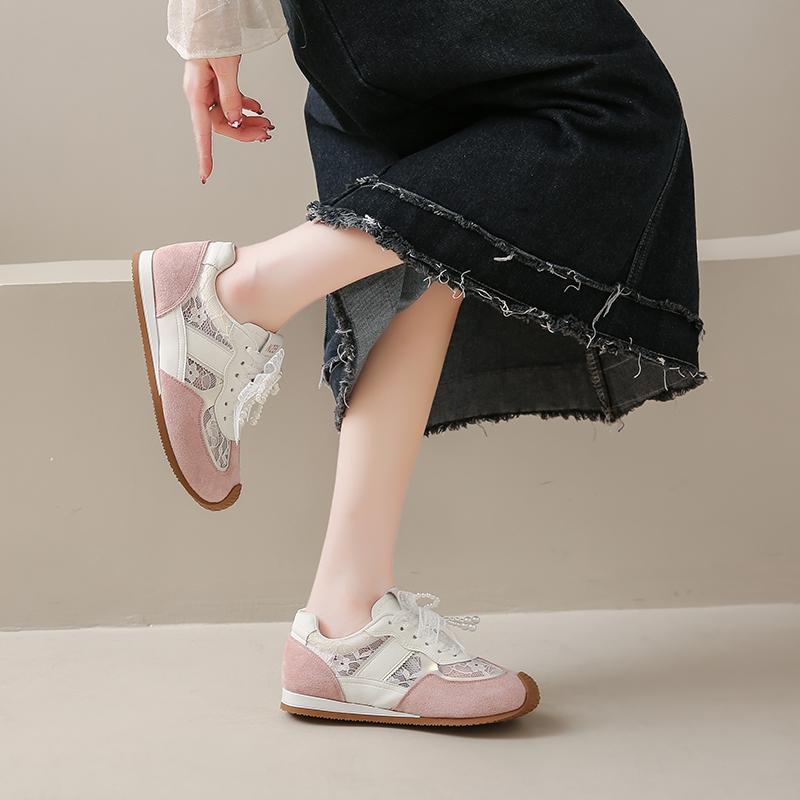 Fashion CRLAYDK Sneakers for Women Fashion Lace Summer Breathable Walking Shoes Casual Sweet Ladies Sports Running Girls Tennis