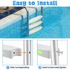 3 Pcs Pool Ladder Steps Replacement 18" Plastic Universal Heavy Duty Side Night Light Swimming Rung Step Pool Ladder With Screws