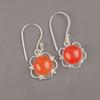 Natural Carnelian Gemstone 925 Sterling Silver Jewelry Earrings Gift For Mother EE-56-31