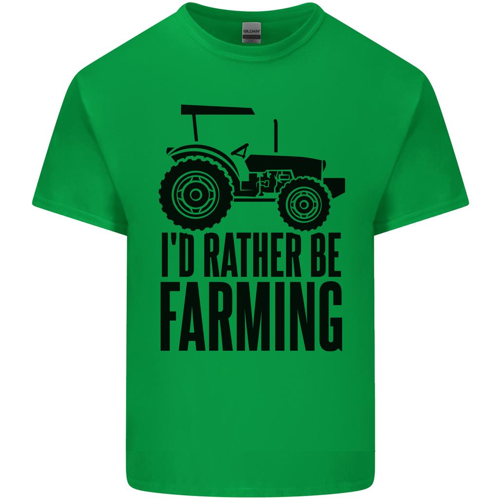 Id Rather Be Farming Farmer Tractor Unisexs Light Cotton TShirt