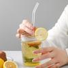 200*8mm Eco Friendly Glass Straws with Brush Smoothies Milkshake Cocktail Party Bar Accessory Reusable Straw Drinkware Accessory