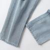 Japanese Single Denim Spring and Autumn Women's High Waist Zipper Daddy Pants