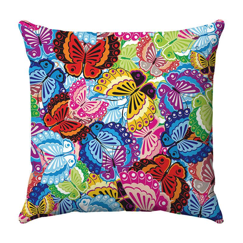 Divination and butterflies Digital printing short plush pillow covers for car sofa office cushion cover home goods 60x60cm