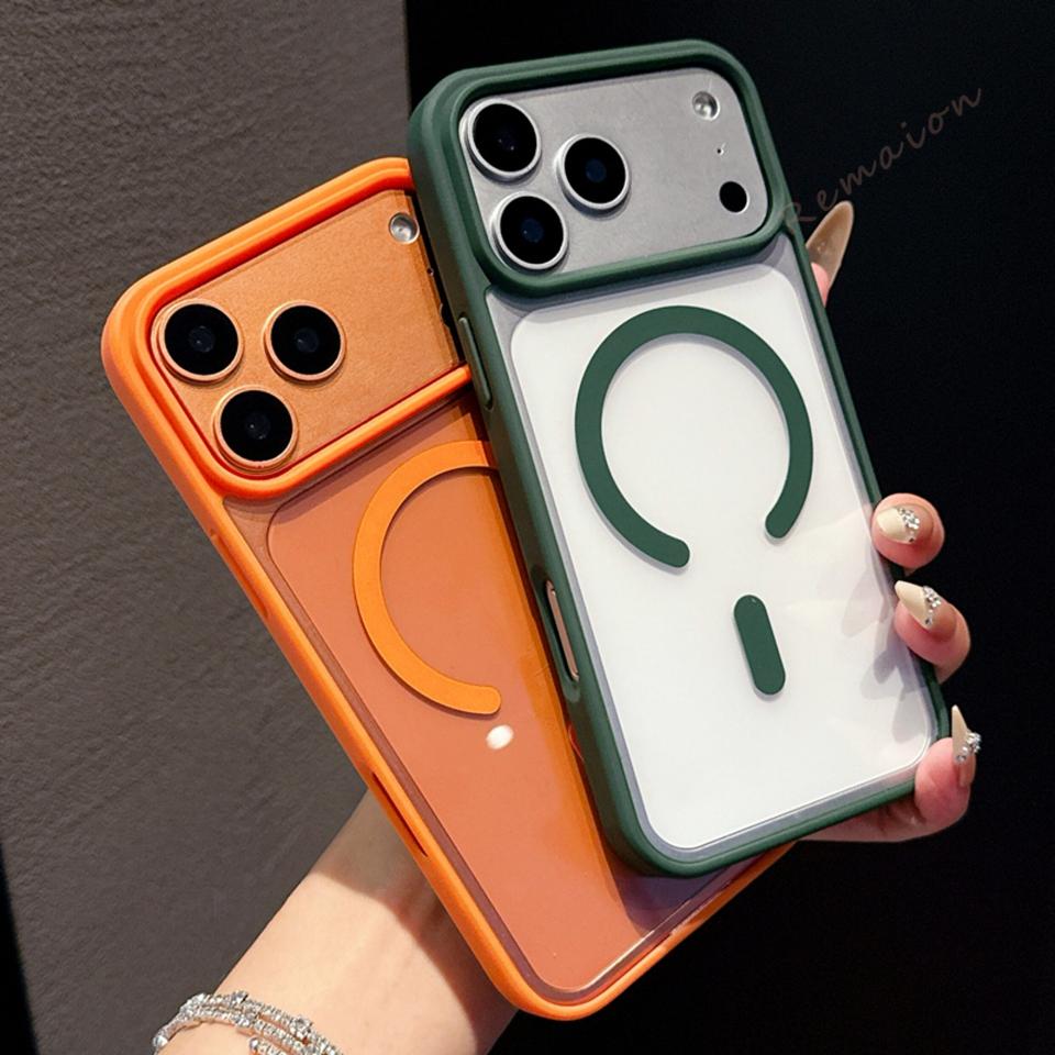 Magnetic Phone Case for For Iphone 17E 16E 14 1 16 Plus 11 12 13 Pro Max Mini X XR XS MAX Clear Charging Protector Cover
