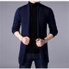 Men's Long Cardigan Sweater Men Slim Knit Pull Male Knitted Coats Male Solid Harajuku Casual Streetwear Sweaters