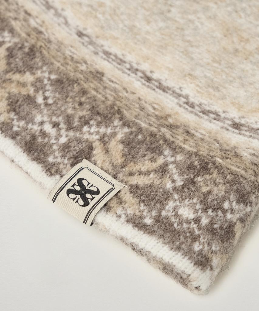 Seteo Nordic Knit Beanie Melange Ivory