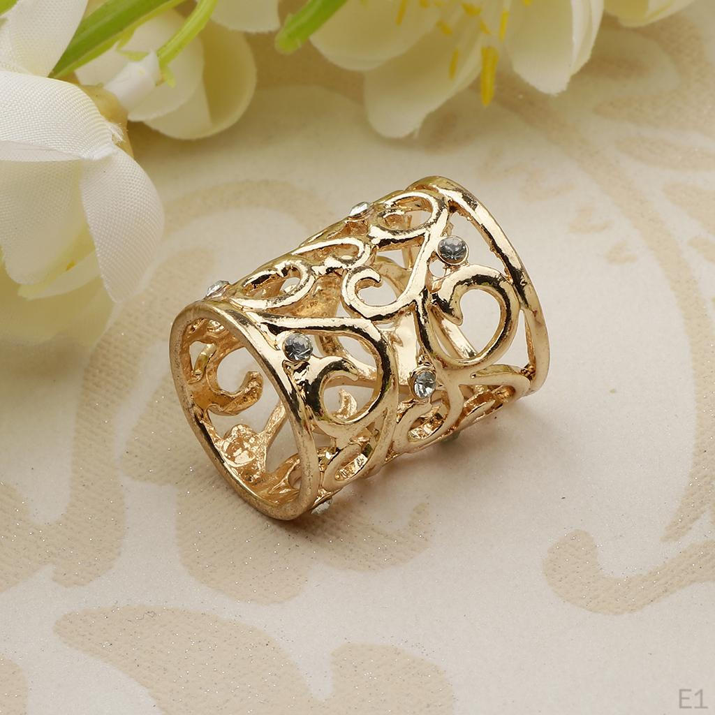 Cylinder Hollow Scarf Ring Silk Clip Buckle Brooches