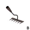 5/6/7/8 Teeth Carbon Steel Garden Weeding Rake Weeding Soil Loosening Tools Dethatching Rake for Gardening Harrow Farm Tools