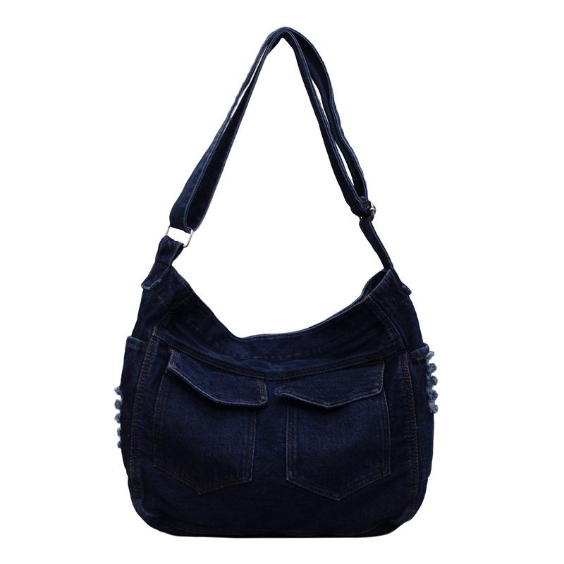 Denim Shoulder Bag Women's Large Capacity Vintage Tote Bag