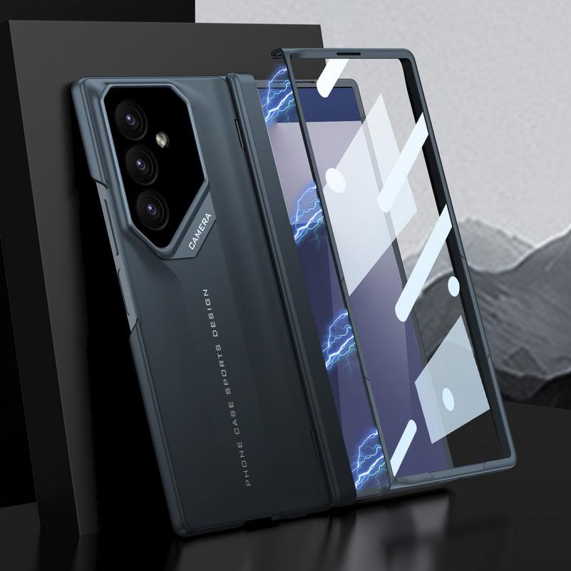 Supercar Design Magnetic Hinged Glass Protective Film Case for Samsung Z Fold 7 Galaxy Z Fold7 Fold 6 5 4 Lens Protect Cover