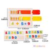 Montessori Addition And Subtraction Of Numbers Math Toys For Toddlers Color Cognition Learning Board Toys Wooden Counting Game