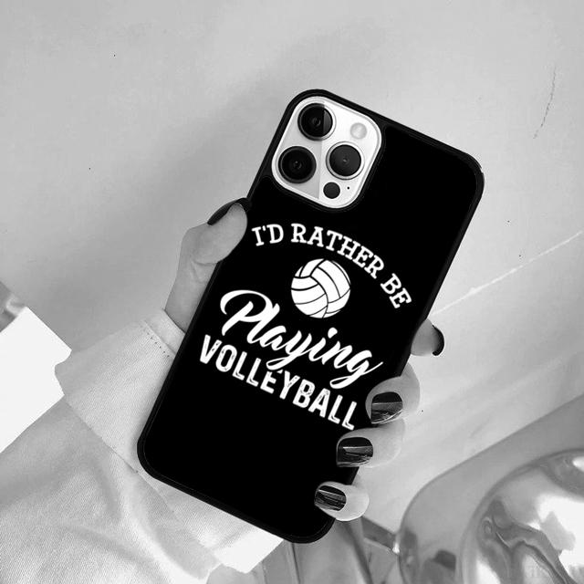 Play Volleyball Quotes Phone Case Cover For iPhone 17 Air 15 Pro MAX 16 Plus 14 12 11 13 Coque