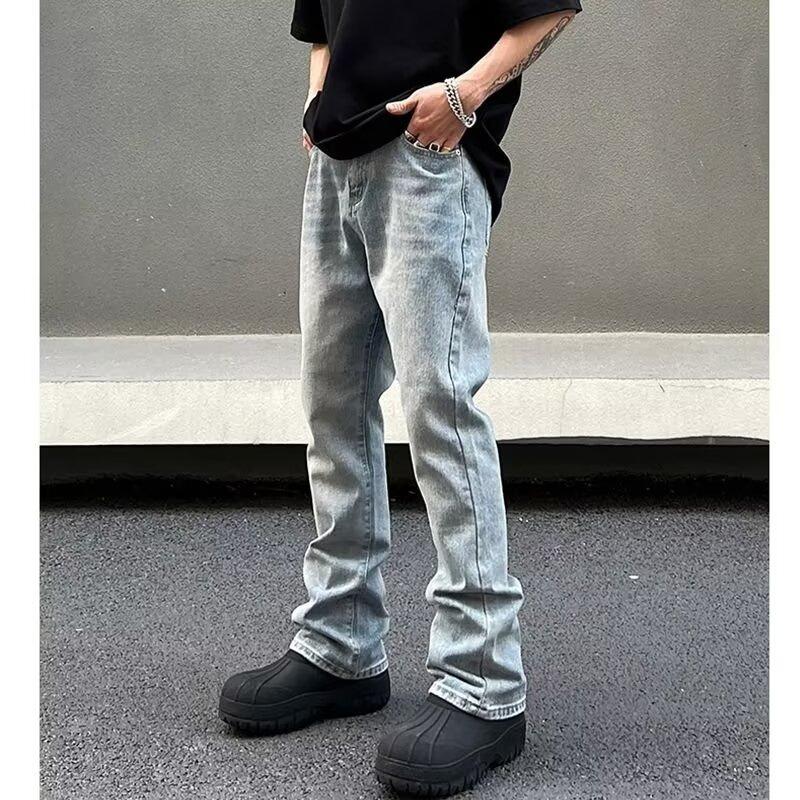 Temperament Hong Kong Style Micro-elastic Quality Micro-pull Jeans New Trousers Trendy Brand Ins Mid-waist Daily Washing