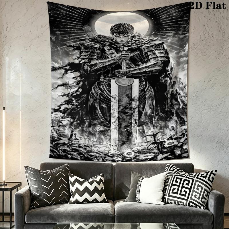 Berserk Wall Tapestry Aesthetic Wall Hanging Printed Fabric Blanket Decorative Tapestries for Bedroom Living Room Home Decor