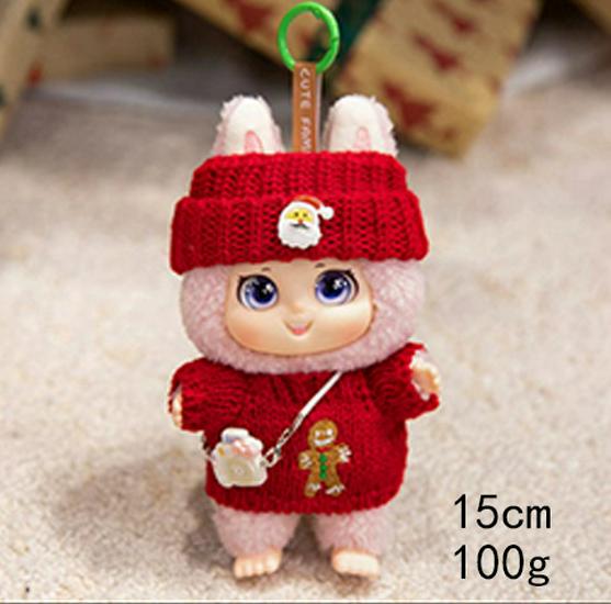 Cute Fluffy Beanbag Doll with Glasses - Plush Toy Keychain and Backpack Ornament