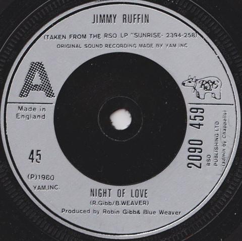 7inch Record JIMMY RUFFIN - Night Of Love 2090459 RSO 1980 UK Soul/Funk Used