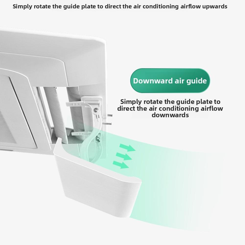 Adjustable Swivel Deflector for Cassette Air Conditioners 180 Degree Range Compatible with 40/52/58/60cm Ceiling Units