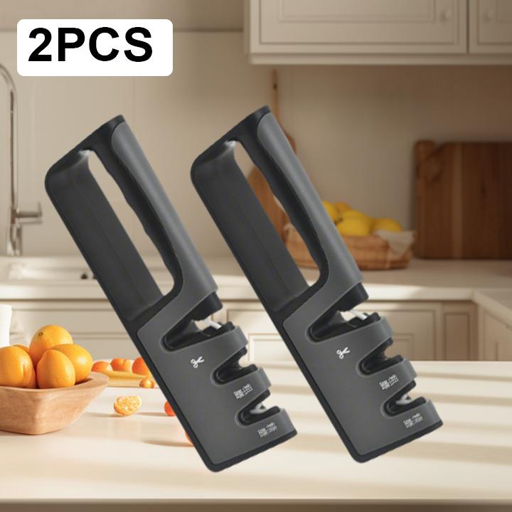 Professional Knife Sharpener Quick Edge Sharpening 3 in-1Fine & Coarse Grinding Kitchen Knife Scissor Sharpener Kitchen Supplies