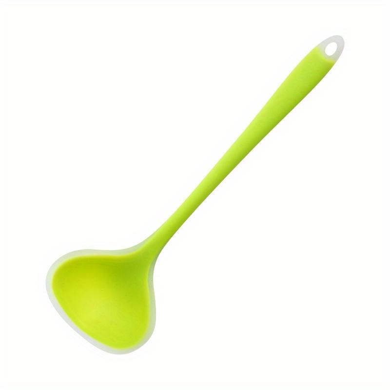 Large Capacity Heat-Resistant Premium Silicone Soup Ladle - Easy-Clean Kitchen Spoon for Cooking & Serving