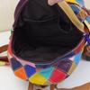 Authentische leder frauen rucksack feminine tasche bunte plaid boutique kontrast
