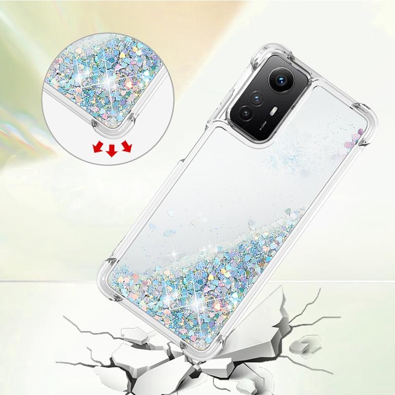 Note 12S Case For Xiaomi Redmi Note 12S Cover Printed Glitter Quicksand Liquid Cover for Xiomi Redmi Note12S Phone Case Fundas