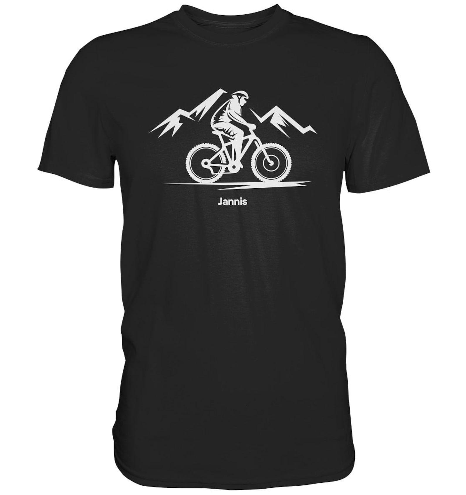 Mountain bike T-shirt customizable mountain biker names mountains - Premium Shirt 3XL