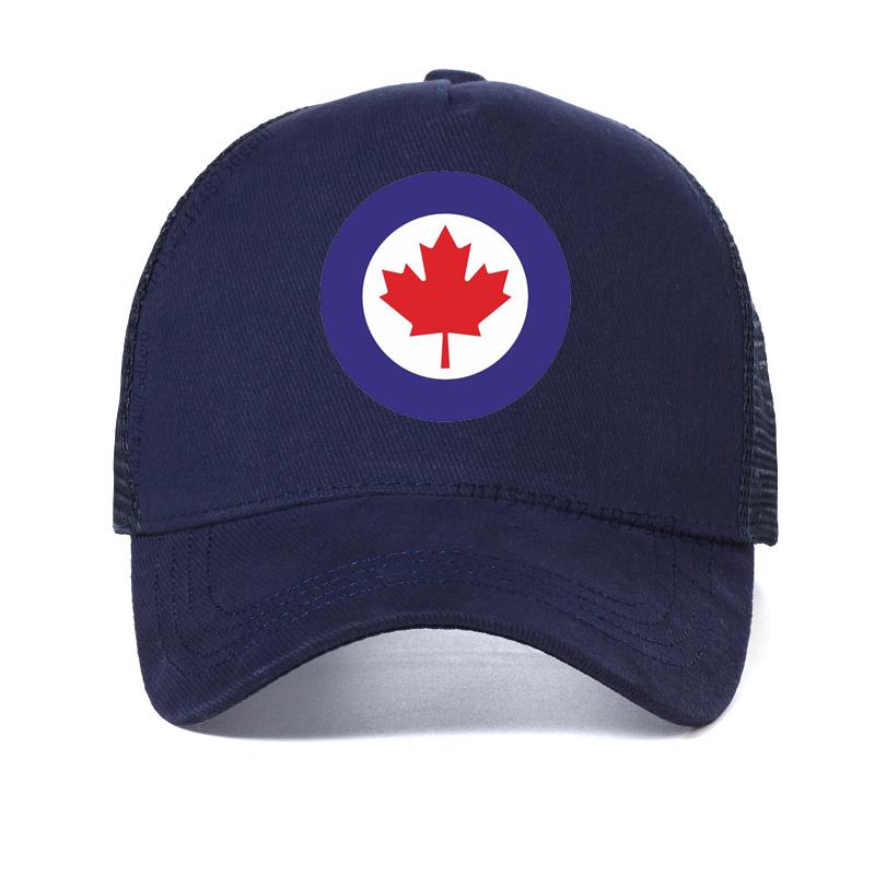 

Canada RCAF Air force Motorcycle Baseball Cap fashion summer men Mesh Trucker hats Adjustable Breathable tactics hats Adjustable темно-синього кольору