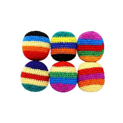 6 Pack Hand Woven Juggling Balls Lightweight Portable Coordination Training Set for Daily and Skill