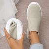 Fashion Women Vulcanized Shoes Solid Color Round Head Sneakers Slip On Flats Shoes Women Loafers Plus Size 43 Walking Flat Shoes