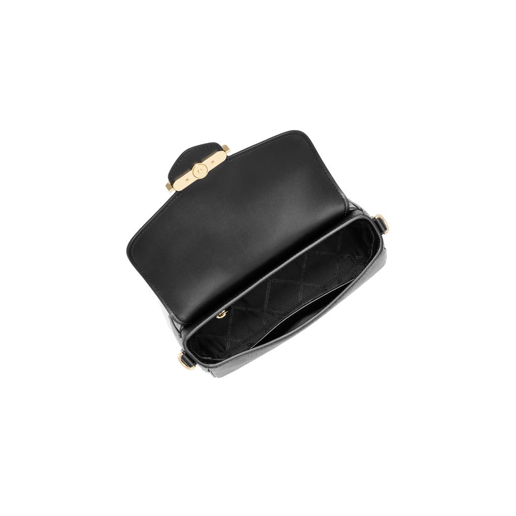 New MICHAEL KORS Fleur Cow Leather Shoulder Bag Small Size Women's Black 32F3G6FC1L