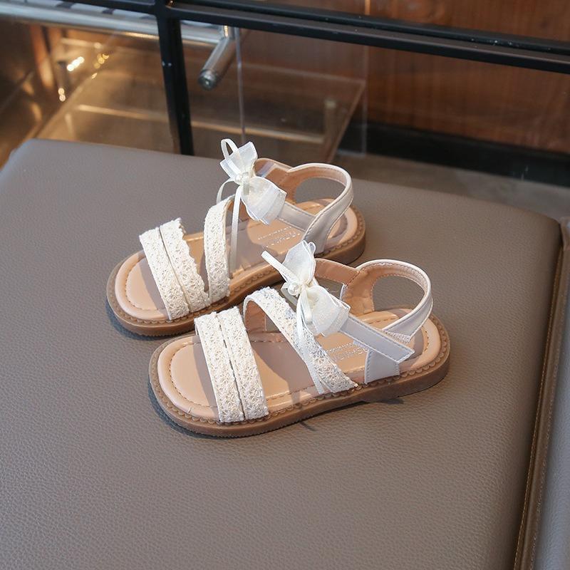 Little Girls Bowknot Open Toe Soft Sole Princess Summer Beach Sandals
