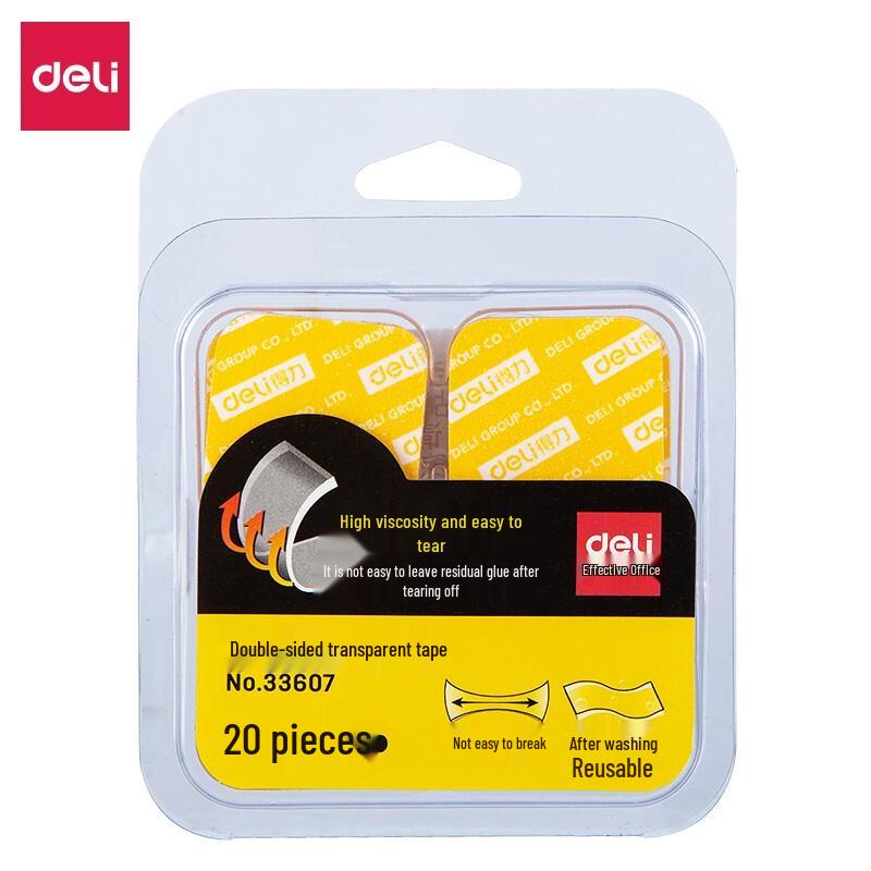Deli Reusable Nano Double-Sided Adhesive Tape Pads