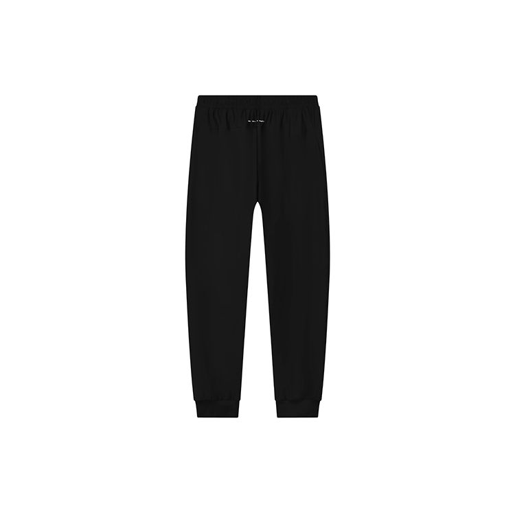 Fila Athletics Logo Sports Leisure Knitted Long Pants Men Bottoms Deep-Black A11M121613ABK