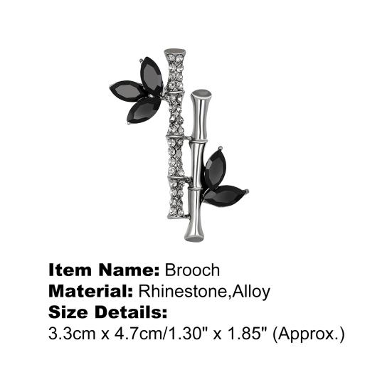 Metal Badge Unique Beautiful Silver Metal Pin Bamboo Jewelry Brooch Badge Pin for Girl