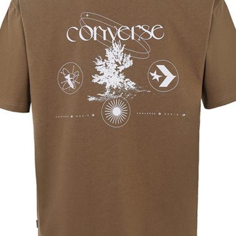 Converse Logo T-Shirt Asia Sizing 'Brown' Men's 10024870-A03
