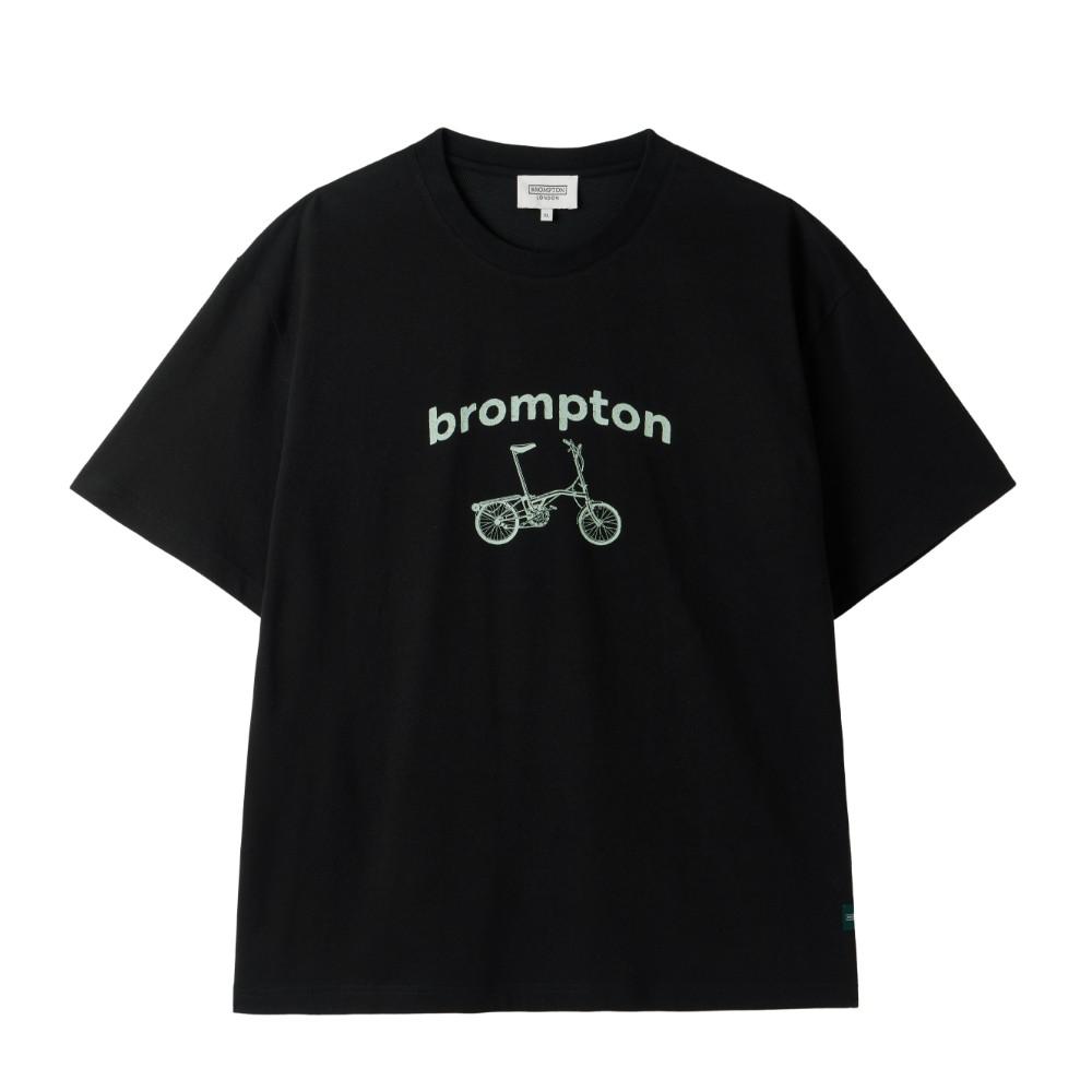 BROMPTON LONDON 1975 Bicycle Graphic T-Shirt - Black (P252Uts438)
