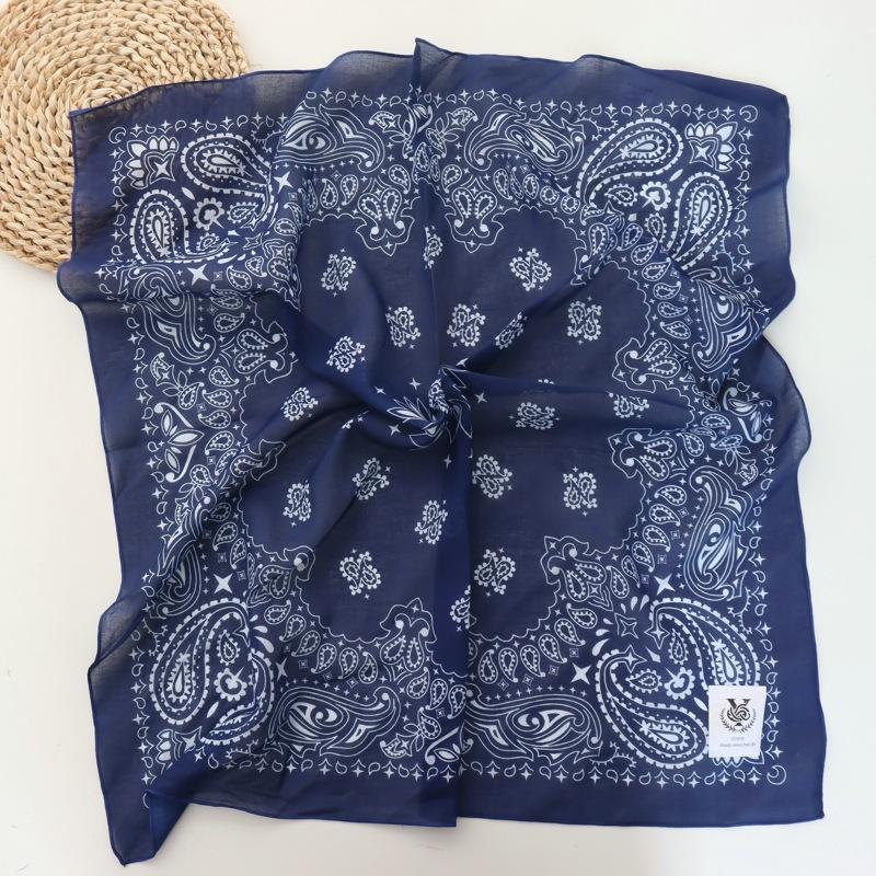 Paisley Square Scarf 100% Cotton Scarf Women  New Scarf Women's High Sense Series Neck Accessories Neck Band Decoration
