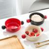 Creative Contrast Color Ceramic Salad Bowl High Value Home Microwave Oven Baked Rice Bowl Baked Bowl Instant Noodle Bowl Soup Bowl Breakfast Bowl