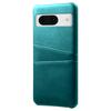 For Google Pixel 8 Case Leather Coated PC Ultra-Thin Shell with 2 Card Holders